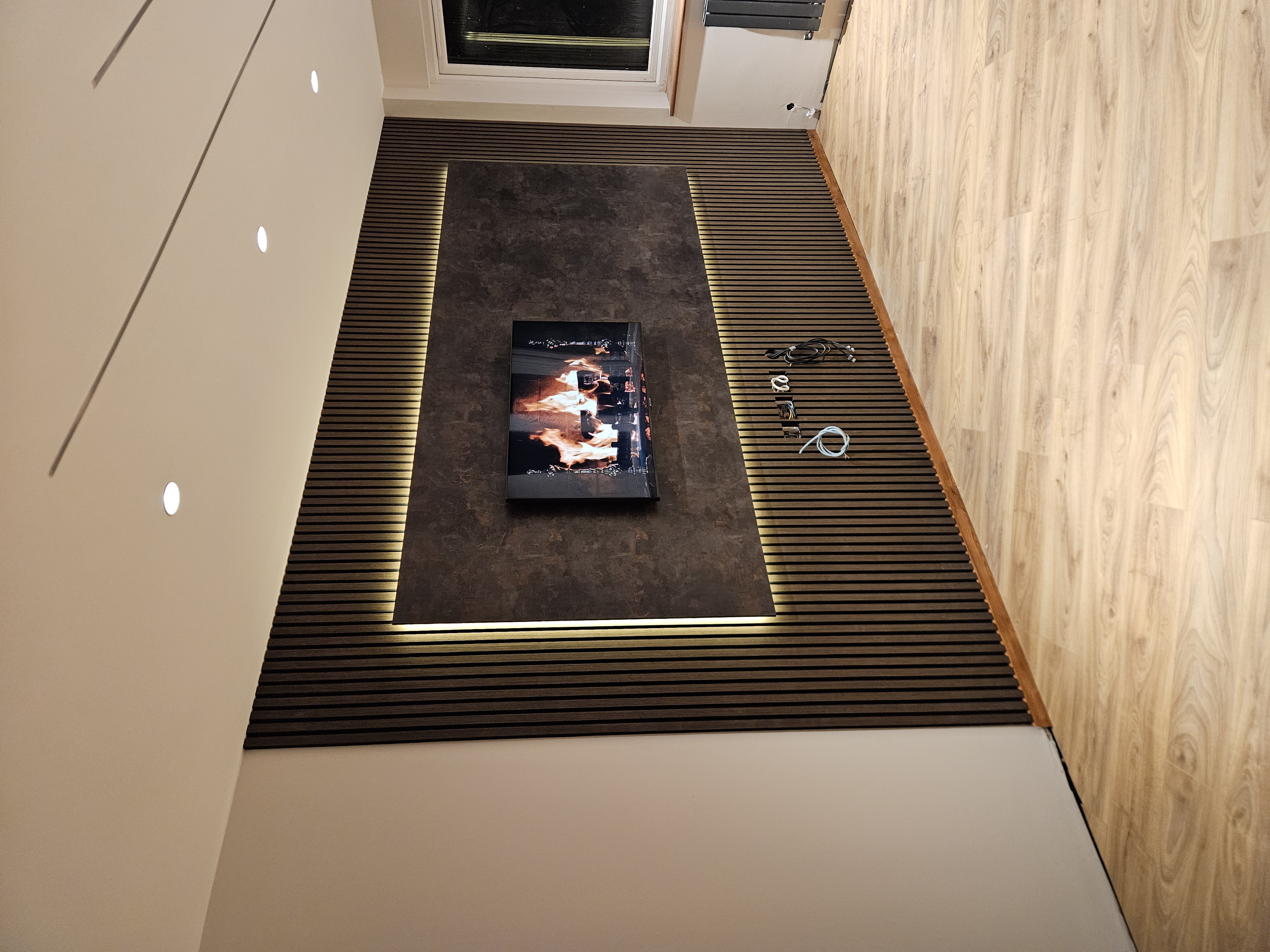 Feature TV wall lighting project